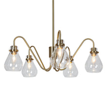 Thimbleweed 5-Light 26" Modern Glass Cone Gold Chandelier