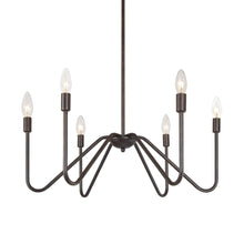 Anasipia 6-Light 25" Modern Rustic Black Chandelier, Candlesticks