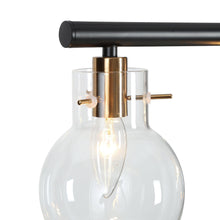 Aiglitis 5-Light 38-in Black Modern Linear Glass Kitchen Island Light