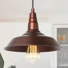 Parpadeo 1-Light 10" Brown Industrial Pendant Light Fixtures