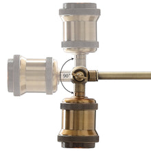 Vesperine 1-Light Industrial Black&Gold Bulb-Shape Wall Sconces