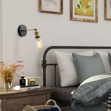 Vesperine 1-Light Industrial Black&Gold Bulb-Shape Wall Sconces