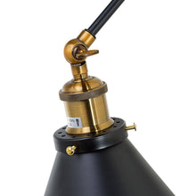 Wollemia 1-Light Industrial Black & Gold Swing Arm Wall Sconces