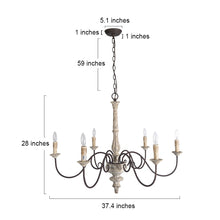 Apalachicola 6-Light Oversized Wood Chandelier