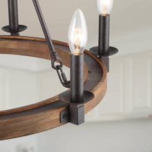 Nishiuqor 6-Light Medium Bronze Chandelier