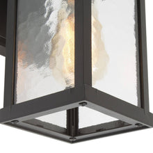 Mekaclasiqi 11"H Frosted Black Square Outdoor Wall Sconce