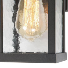Mekaclasiqi 11"H Frosted Black Square Outdoor Wall Sconce