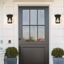 Mekaclasiqi 11"H Frosted Black Square Outdoor Wall Sconce