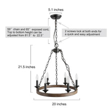 Stebrigic 6-Light Small Black Chandelier