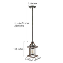 Sturgeon 1-Light Medium Wood Farmhouse Pendant Light Fixtures