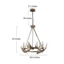 Vivalexa 6-Light Large Wood Chandelier
