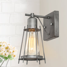 Mamciic 1-Light Industrial Silver Cage Wall Sconces