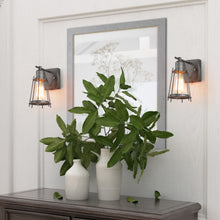 Mamciic 1-Light Industrial Silver Cage Wall Sconces