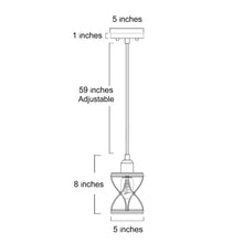 Chantrieri 1-Light 5" Silver Farmhouse Cylinder Pendant Light Fixtures