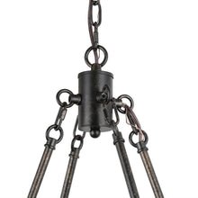 Hesperonim 8-Light 30-in Black&Wood Farmhouse Rectangle Kitchen Island Light