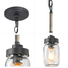 Alinettage 1-Light 4" Wood Farmhouse Pendant Light Fixtures
