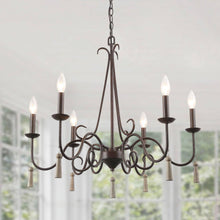 Mariilagy 6-Light Large Brown Chandelier