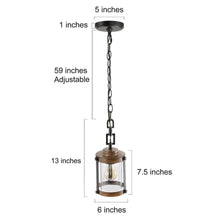 Strelitzia 1-Light 6" Wood Farmhouse Cylinder Pendant Light Fixtures