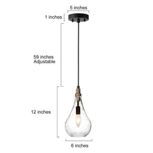Squash 1-Light Mini Black Modern Pendant Light Fixtures