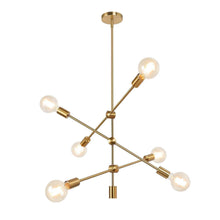 Sorostaric 6-Light 26" Modern Plating Brass Chandelier, Sputnik