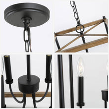 Omayanizeny 4-Light Mini Wood Chandelier