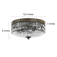 Anasipia 3-Light Mini Wood Flush-Mount Light