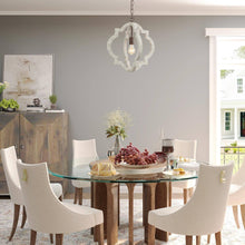 Adrammelech 1-Light 16" White Farmhouse Quatrefoil Pendant Light Fixtures