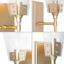 Dendrophylax 1-Light Modern Gold Seeded Glass Indoor Wall Sconce