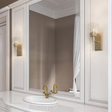 Dendrophylax 1-Light Modern Gold Seeded Glass Indoor Wall Sconce