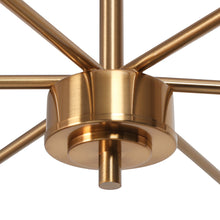 Tethysia 6-Light 22" Modern Plating Brass Chandelier, Candlesticks