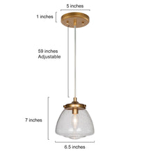 Rambolica 1-Light Mini Gold Modern Pendant Light Fixtures