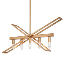 Sorostaric 5-Light 26"Modern Minimalist Gold Chandelier, Geometric