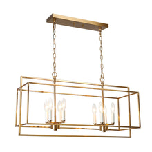 Hoyueren 8-Light 31.9-in Brass Modern Rectangle Kitchen Island Light