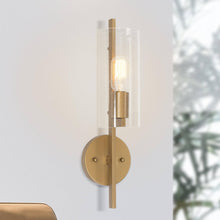 Tethysia 2-Light Modern Black and Gold Seeded Glass Wall Sconces