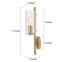Tethysia 2-Light Modern Black and Gold Seeded Glass Wall Sconces