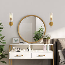 Tethysia 2-Light Modern Black and Gold Seeded Glass Wall Sconces