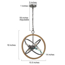 Labiyusn 6-Light Small Wood Chandelier