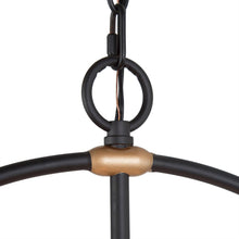 Pamelapola 6-Light 20" Modern Black Chandelier, Metal Frame, Globe