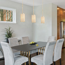 Hemaaolay 1-Light 4" Gold Modern Cylinder Pendant Light Fixtures