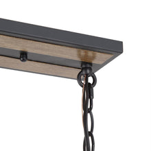 Picuka 5-Light 32-in Black Farmhouse Linear Kitchen Island Light