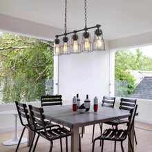 Picuka 5-Light 32-in Black Farmhouse Linear Kitchen Island Light