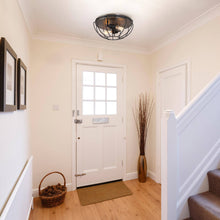 Egregia 2-Light Small Black Flush-Mount Light