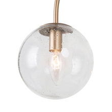 Balohimen 4-Light 31.5" Modern Globe  Seeded Glass Gold Chandelier