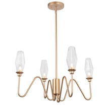 4-Light 23-in Gold Modern Candlestick Glass Kitchen Island Light