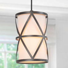 Muriryffa 1-Light 6" Black Modern Cylinder Pendant Light Fixtures