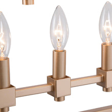 Unelefante 5-Light 28-in Gold Modern Rectangle Kitchen Island Light