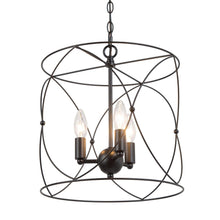 Halimeda 3-Light 13" Modern Minimalist Black Chandelier, Cylinder