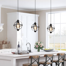 Resplender 1-Light 9.5" Black Industrial Globe Pendant Light Fixtures
