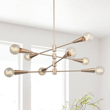 Unelefante 8-Light 31" Modern Gold Chandelier, Sputnik Lighting