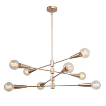 Unelefante 8-Light 31" Modern Gold Chandelier, Sputnik Lighting
